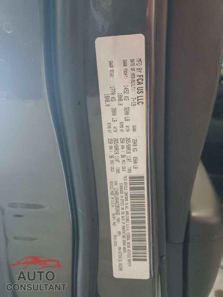 DODGE DURANGO 2019 - 1C4RDJAG4KC853032