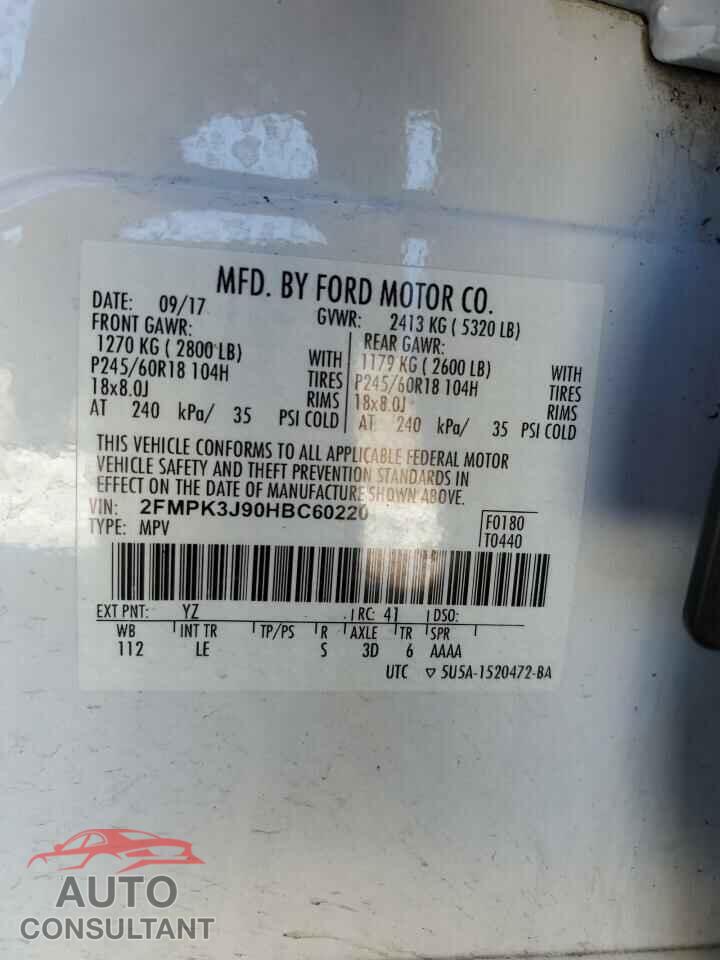 FORD EDGE 2017 - 2FMPK3J90HBC60220