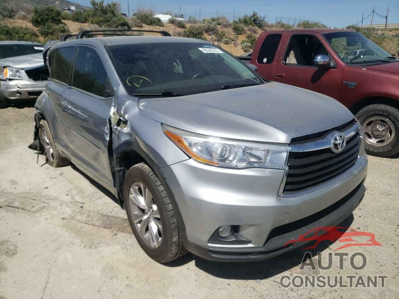 TOYOTA HIGHLANDER 2016 - 5TDBKRFH6GS337025