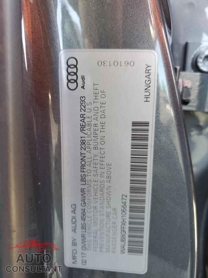 AUDI A3 2017 - WAUB8GFFXH1056472