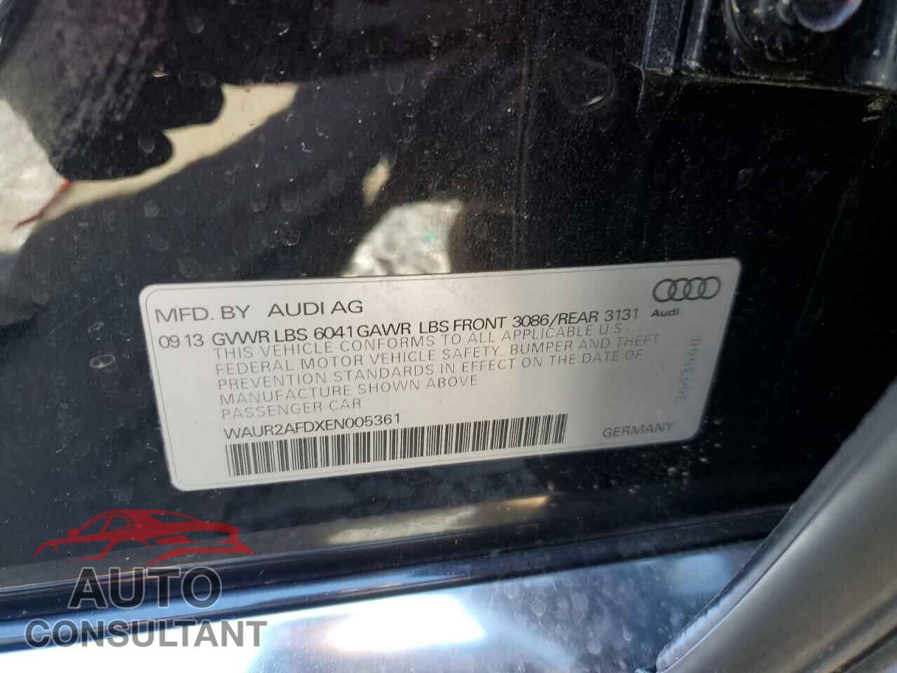 AUDI A8 2014 - WAUR2AFDXEN005361