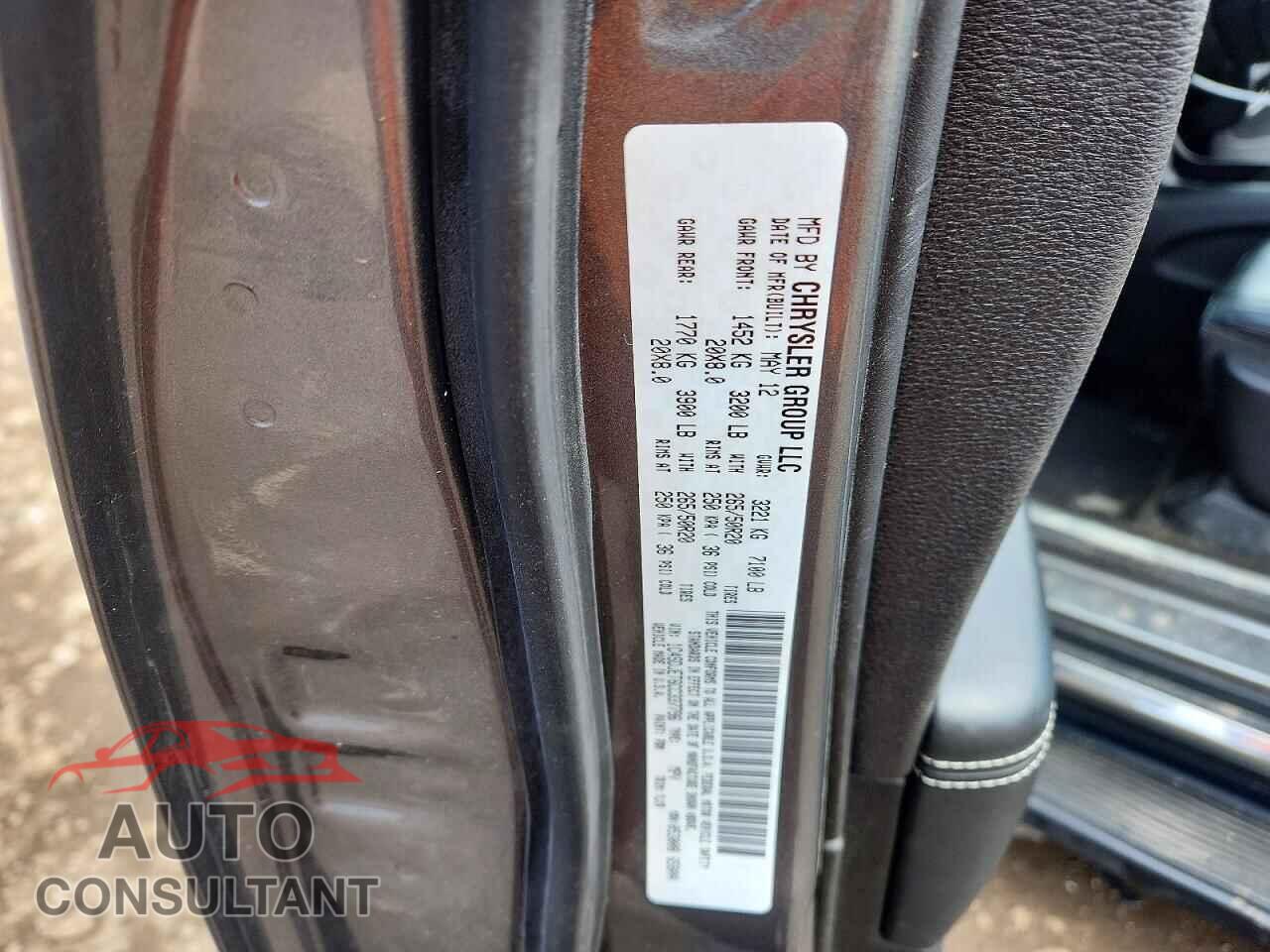 DODGE DURANGO 2012 - 1C4SDJET6CC337796