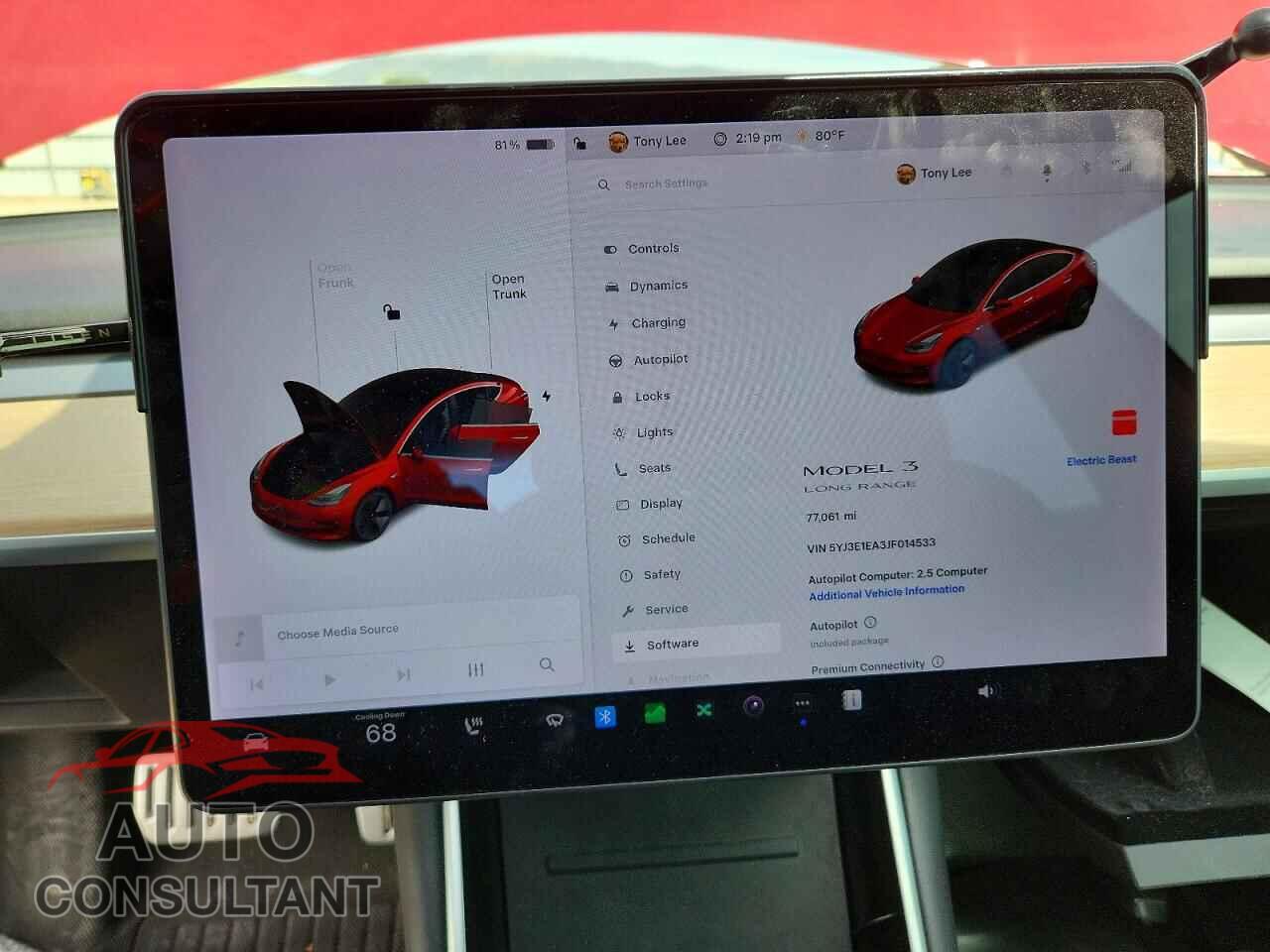 TESLA MODEL 3 2018 - 5YJ3E1EA3JF014533