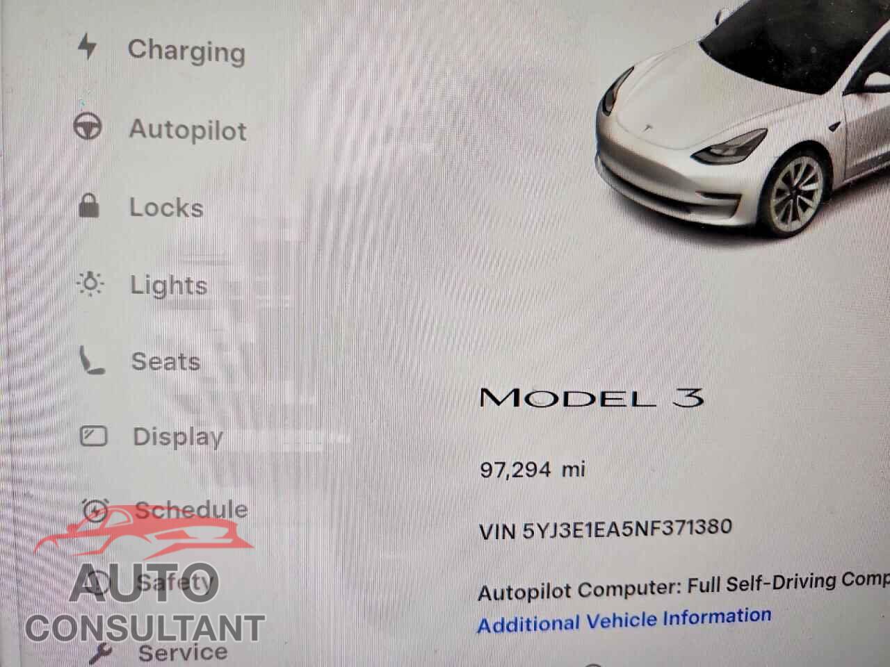 TESLA MODEL 3 2022 - 5YJ3E1EA5NF371380