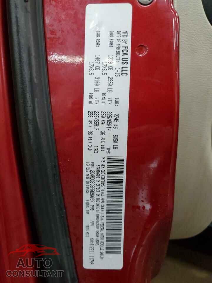 DODGE CARAVAN 2015 - 2C4RDGBG0FR690037