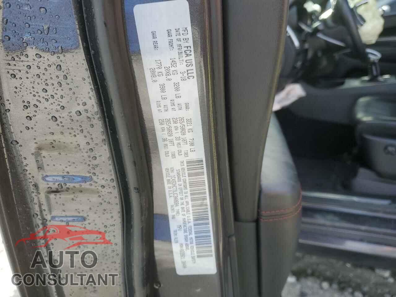 DODGE DURANGO 2018 - 1C4SDHCT9JC340684