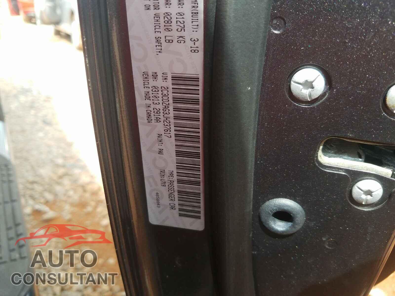 DODGE CHALLENGER 2018 - 2C3CDZAG3JH237617