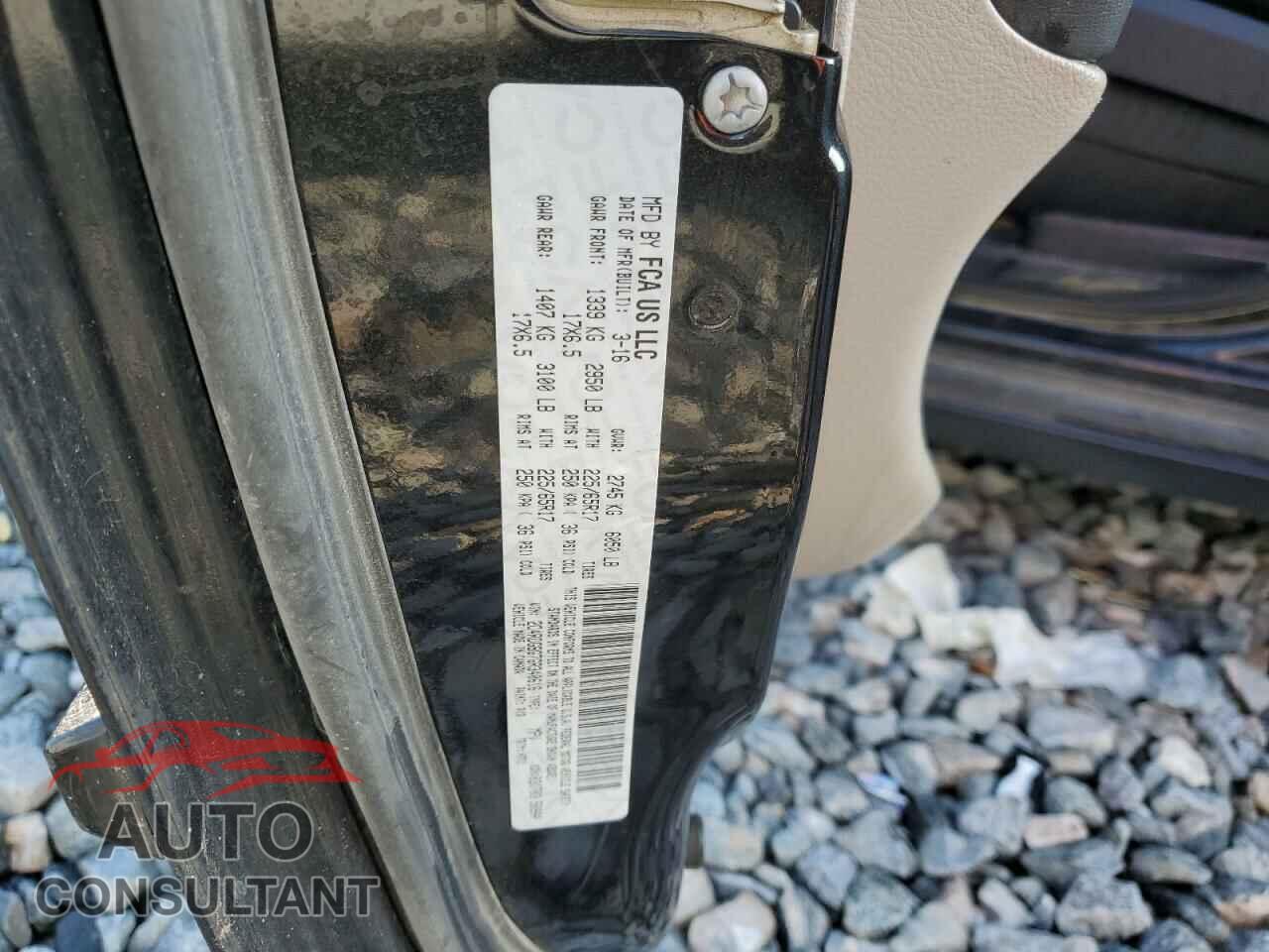 DODGE CARAVAN 2016 - 2C4RDGBG7GR340616