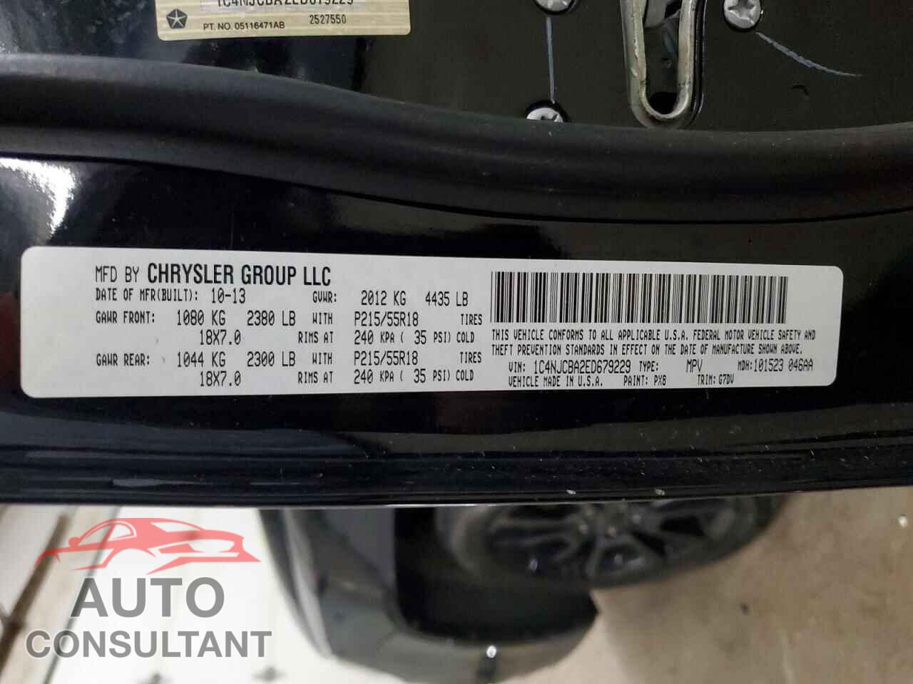 JEEP COMPASS 2014 - 1C4NJCBA2ED679229