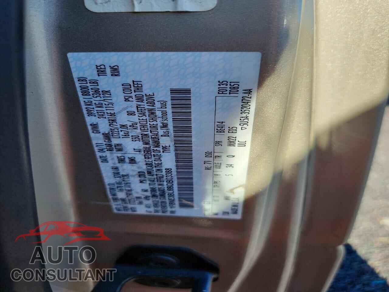 FORD ECONOLINE 2011 - 1FBNE3BL6BDB03388