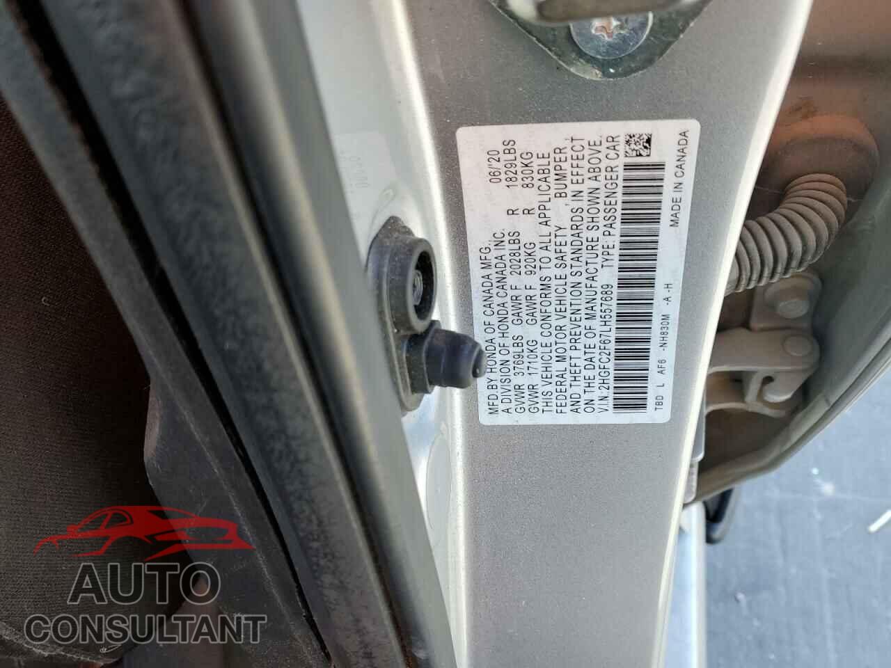 HONDA CIVIC 2020 - 2HGFC2F67LH557689