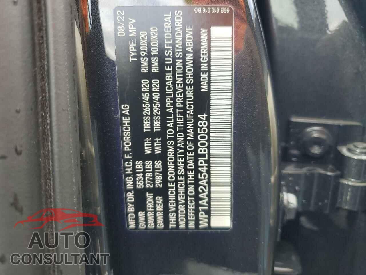 PORSCHE MACAN BASE 2023 - WP1AA2A54PLB00584
