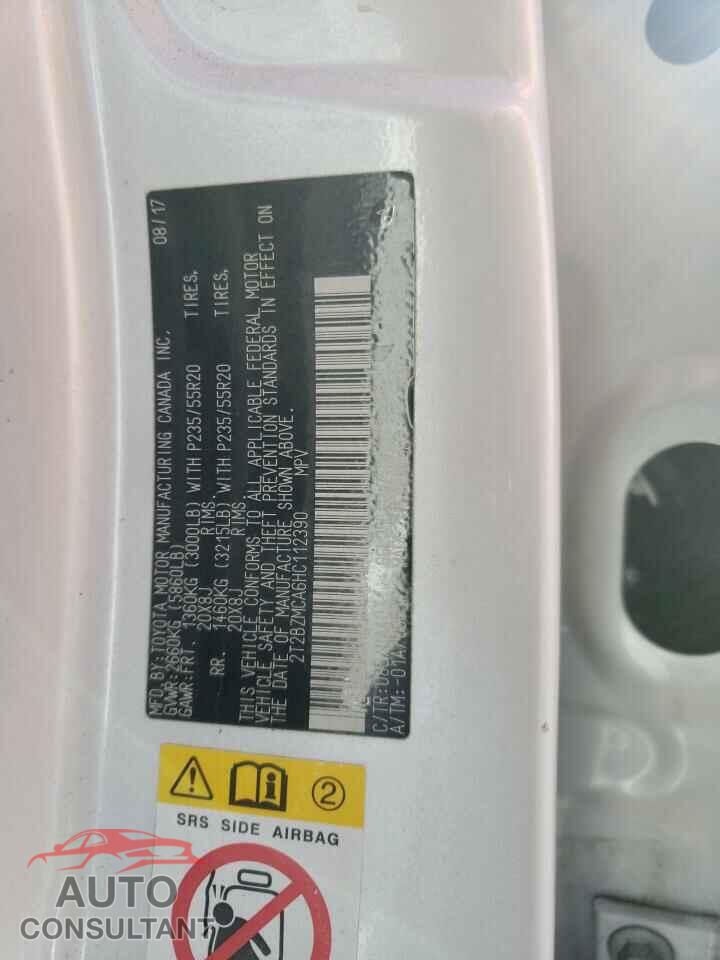 LEXUS RX350 2017 - 2T2BZMCA6HC112390