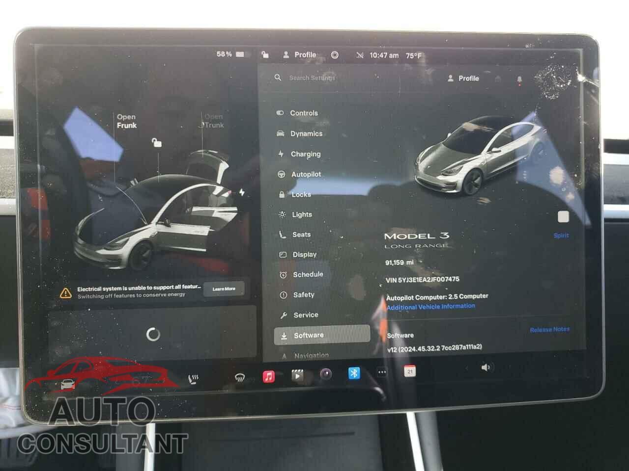 TESLA MODEL 3 2018 - 5YJ3E1EA2JF007475