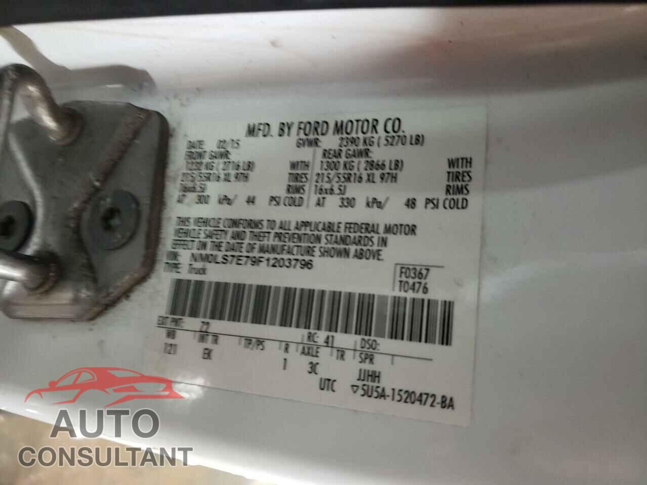 FORD TRANSIT 2015 - NM0LS7E79F1203796