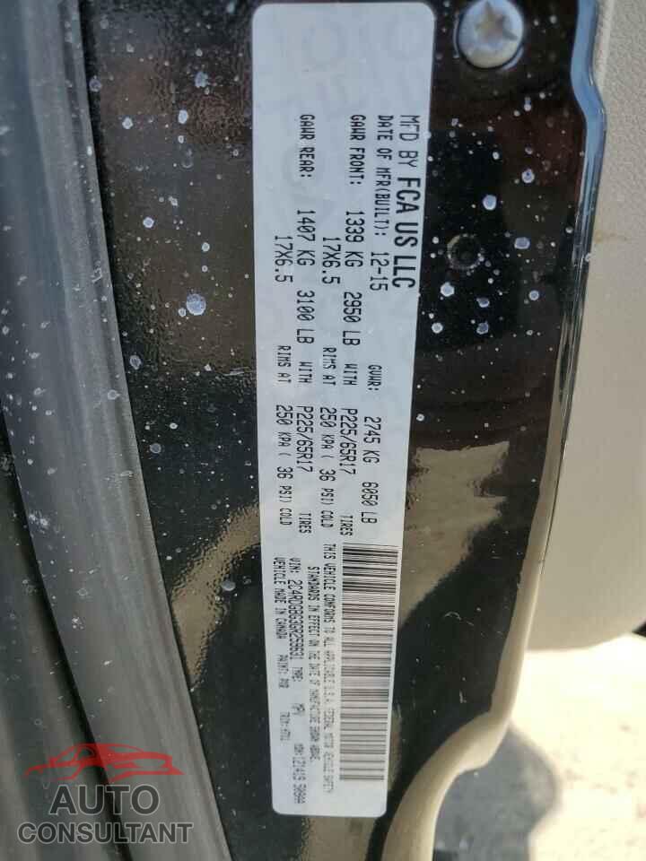 DODGE CARAVAN 2016 - 2C4RDGBG3GR259631