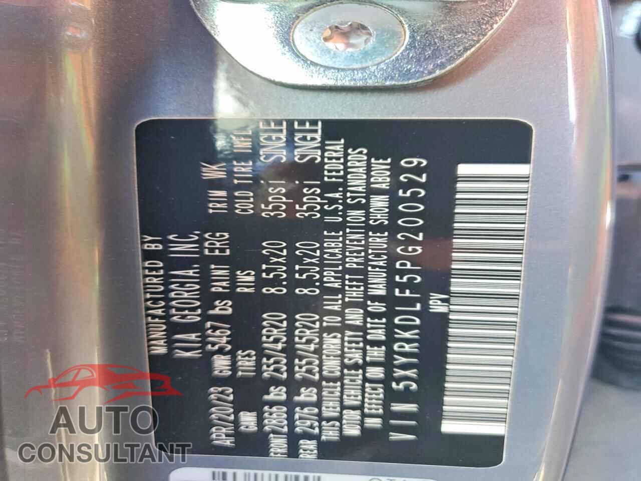 KIA SORENTO 2023 - 5XYRKDLF5PG200529