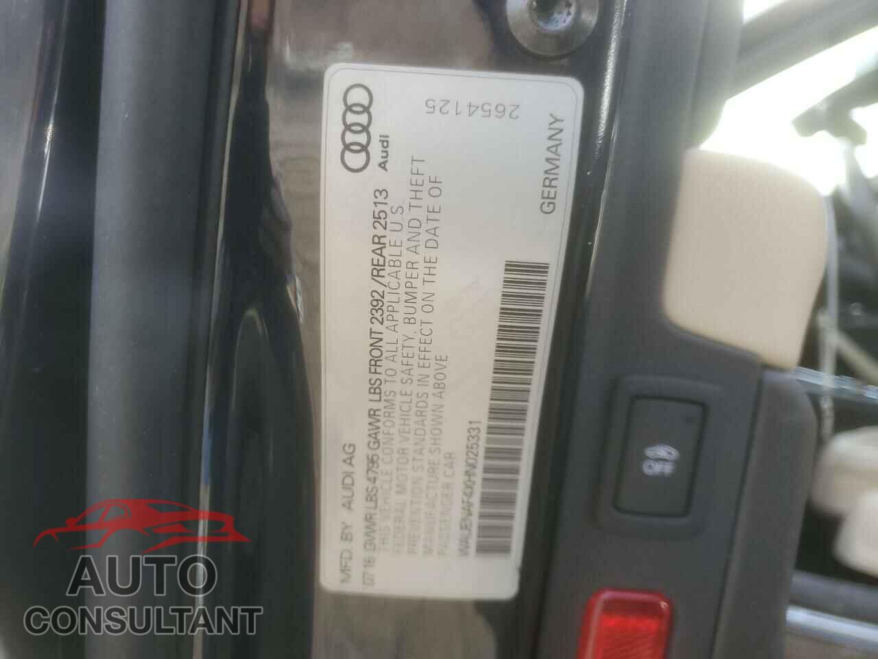 AUDI A4 2017 - WAUENAF4XHN025331