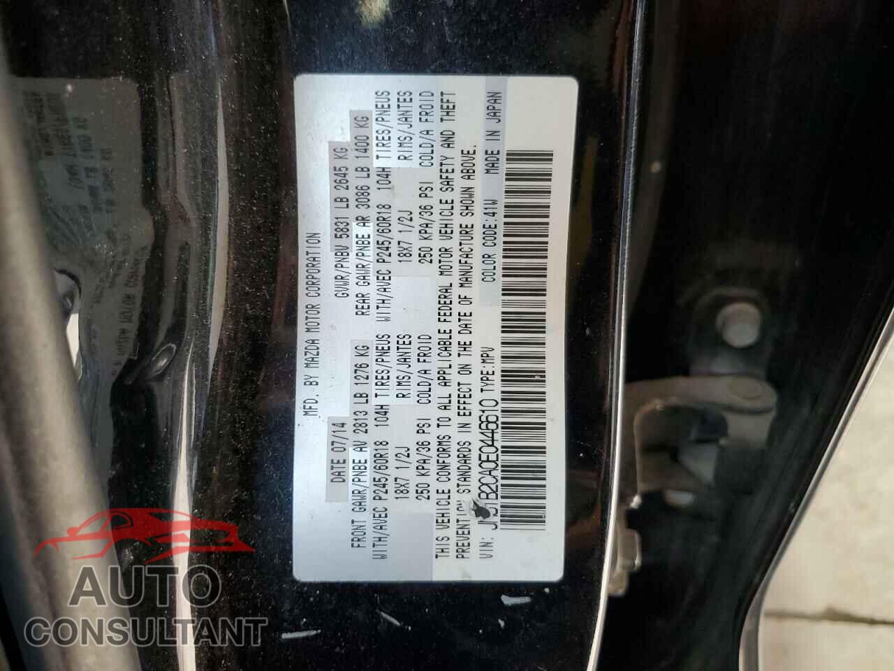 MAZDA CX-9 2014 - JM3TB2CA0E0446610