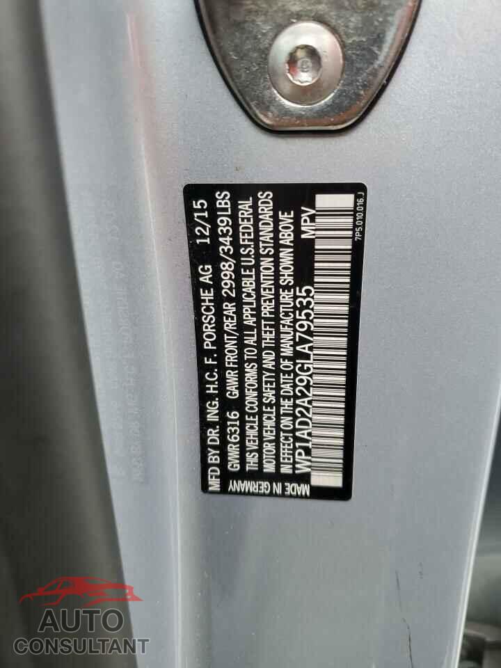 PORSCHE CAYENNE 2016 - WP1AD2A29GLA79535