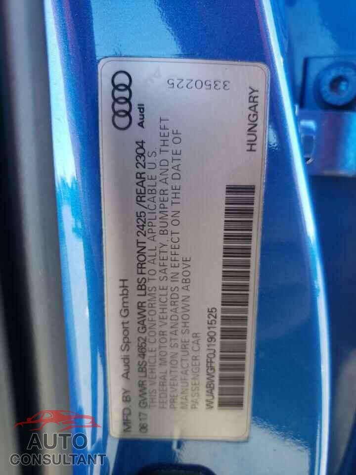 AUDI RS3 2018 - WUABWGFF0J1901525