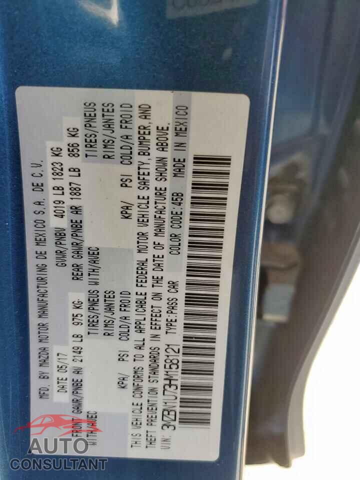 MAZDA 3 2017 - 3MZBN1U73HM158121