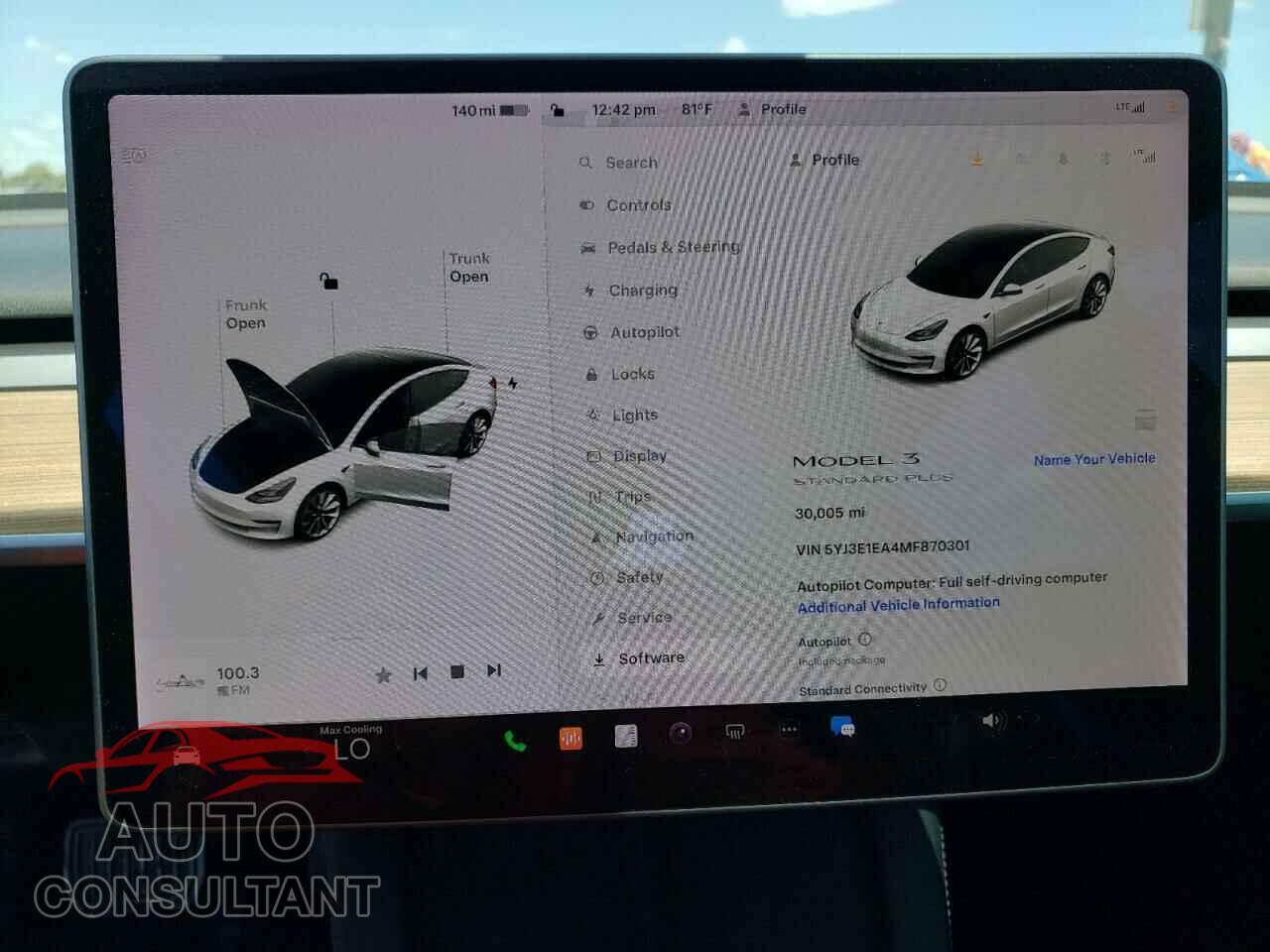 TESLA MODEL 3 2021 - 5YJ3E1EA4MF870301