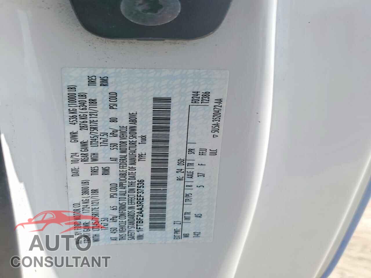FORD F250 2024 - 1FTBF2AA3REF37536