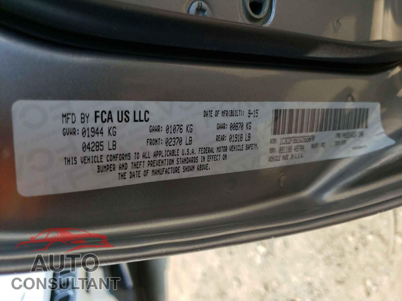 DODGE DART 2016 - 1C3CDFBB2GD565070