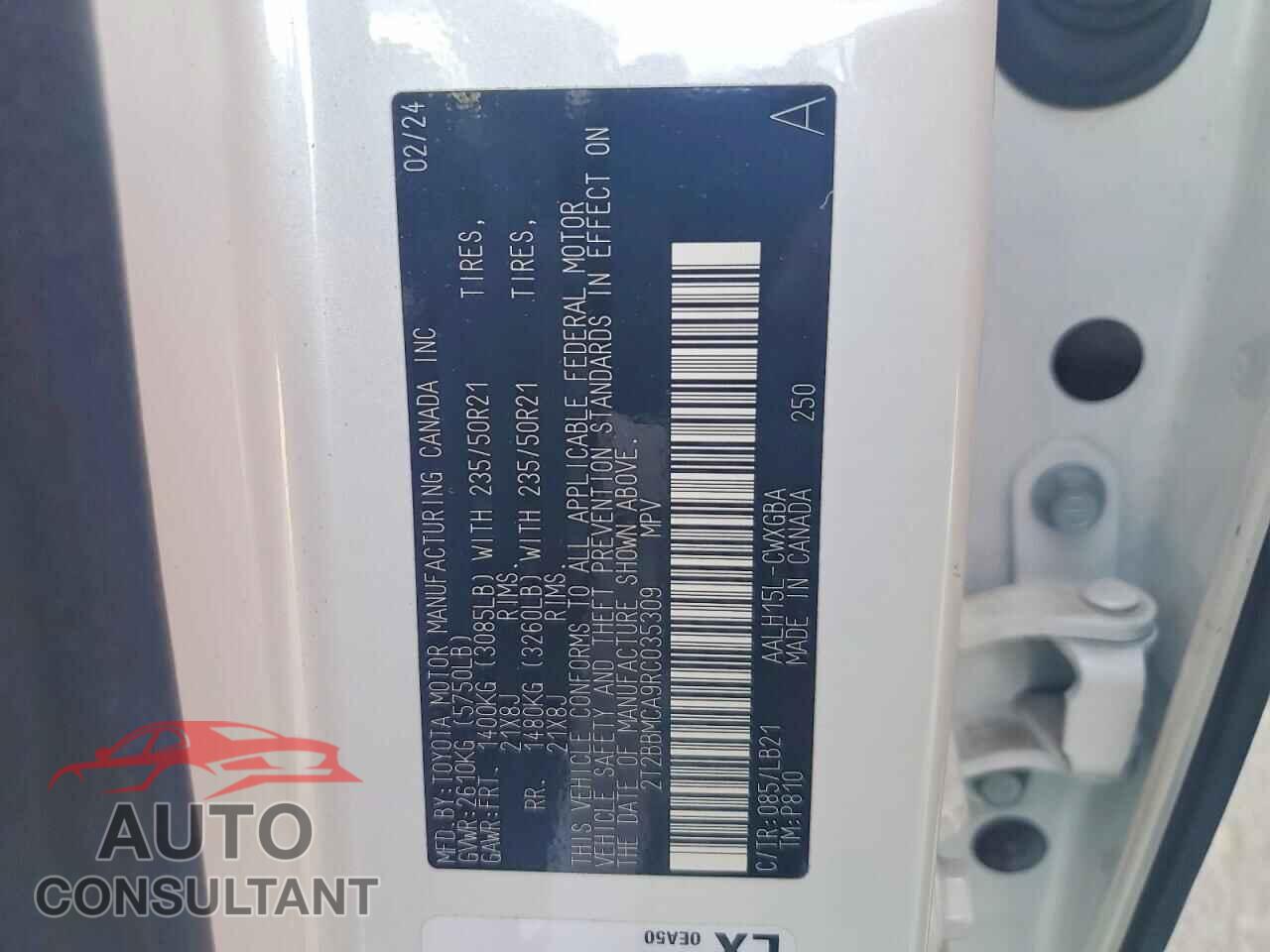 LEXUS UNKNOWN 2024 - 2T2BBMCA9RC035309