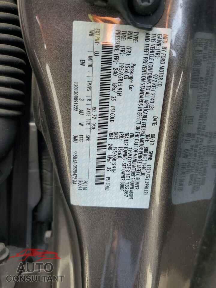 FORD FOCUS 2014 - 1FADP3E21EL132267