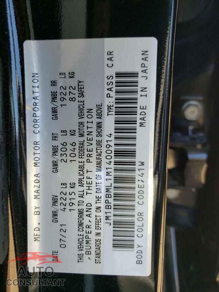 MAZDA 3 2021 - JM1BPBML1M1400914