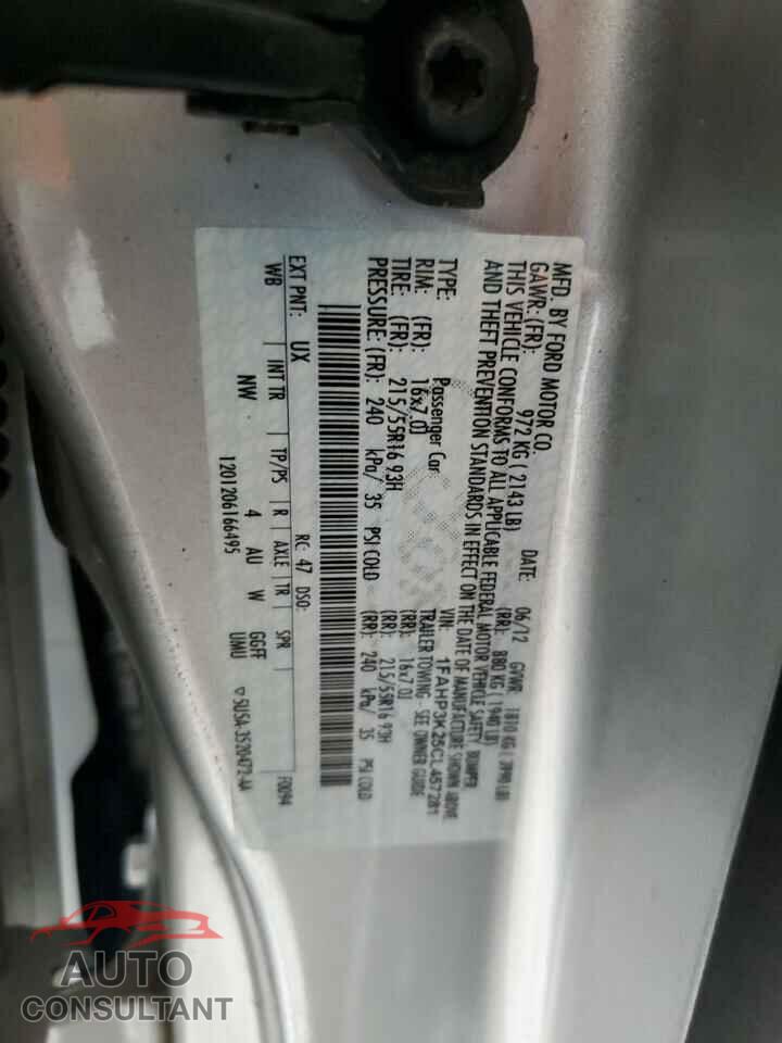 FORD FOCUS 2012 - 1FAHP3K25CL457281