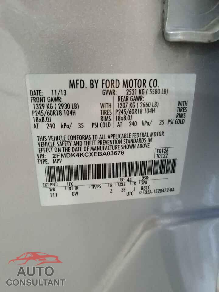 FORD EDGE 2014 - 2FMDK4KCXEBA03676