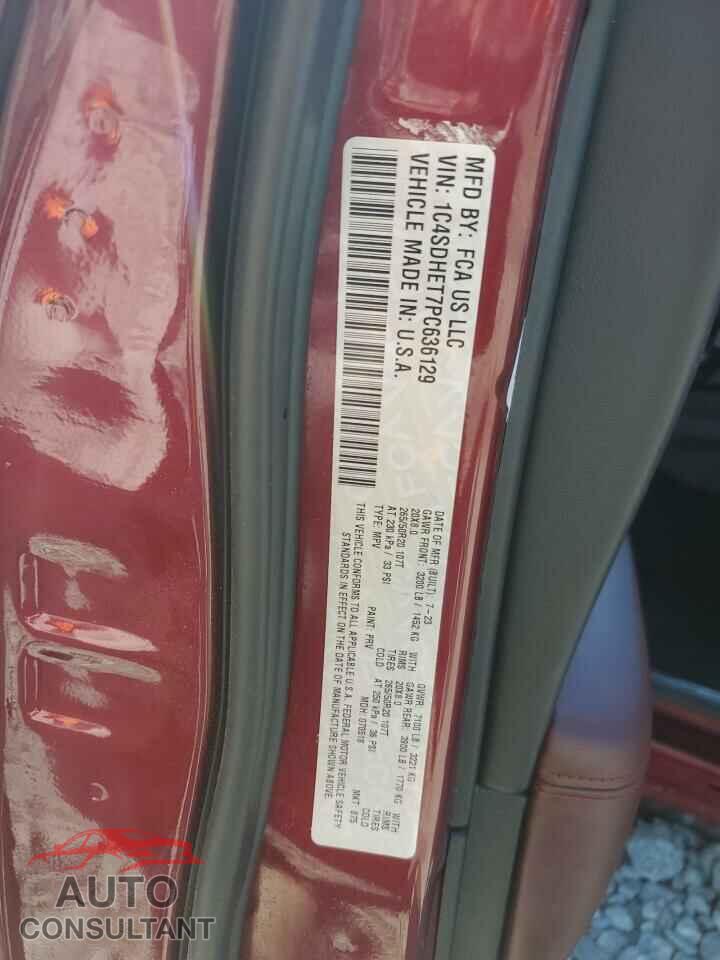 DODGE DURANGO 2023 - 1C4SDHET7PC636129