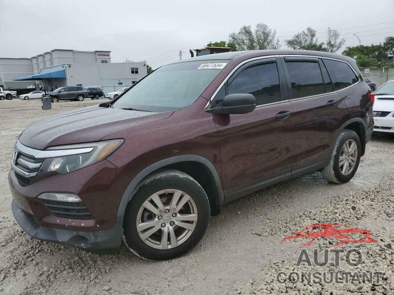 HONDA PILOT 2017 - 5FNYF5H16HB033951