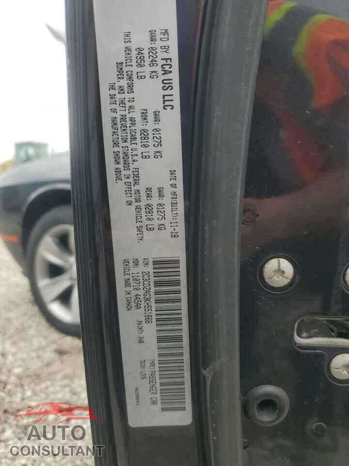 DODGE CHALLENGER 2019 - 2C3CDZAG3KH551866