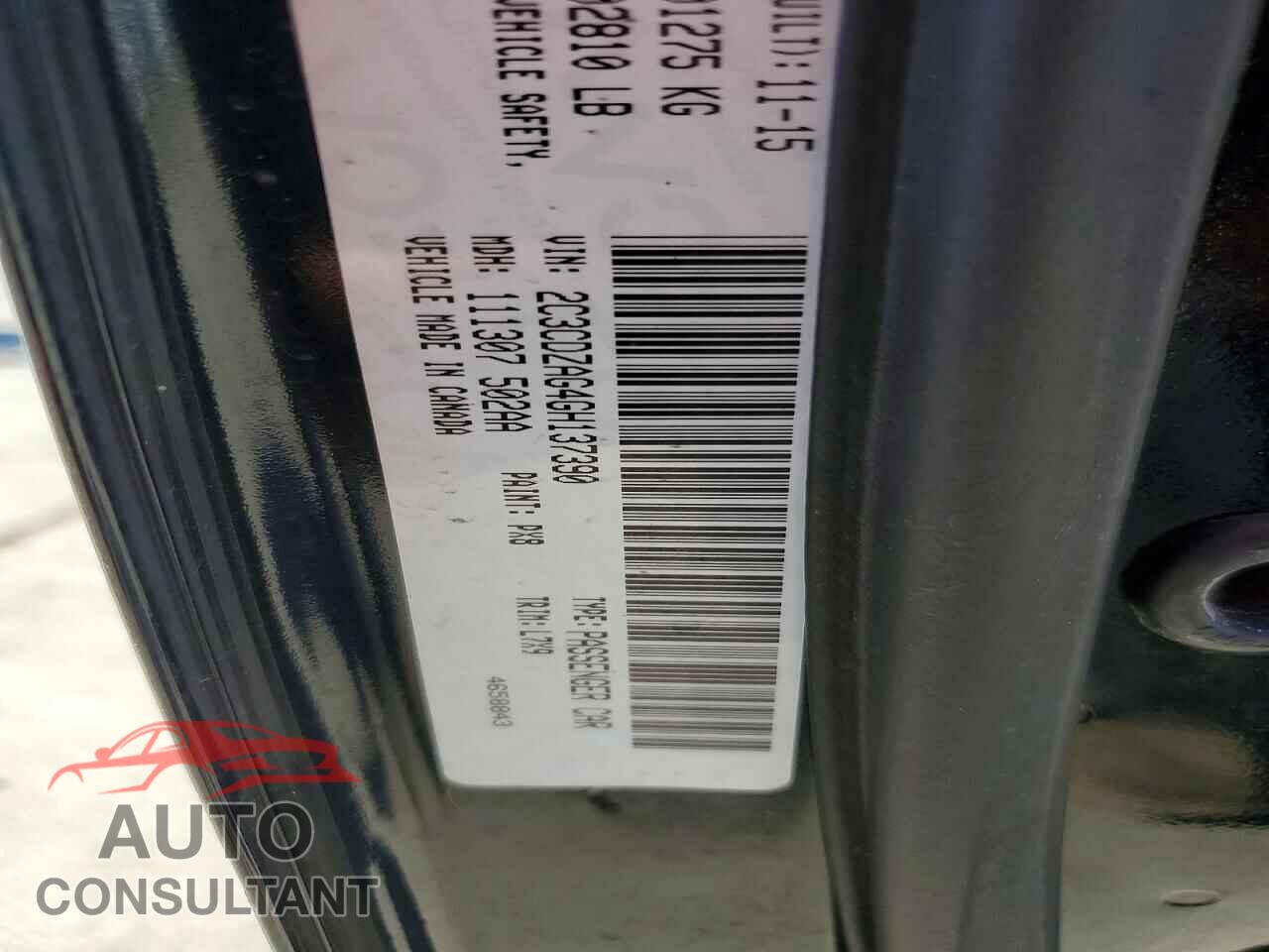 DODGE CHALLENGER 2016 - 2C3CDZAG4GH137390