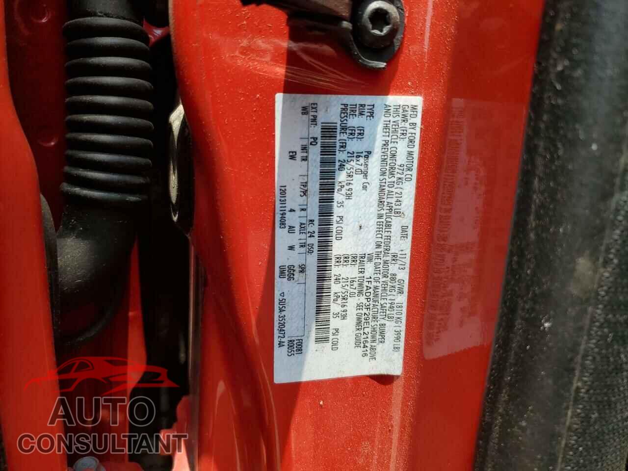 FORD FOCUS 2014 - 1FADP3F29EL216416