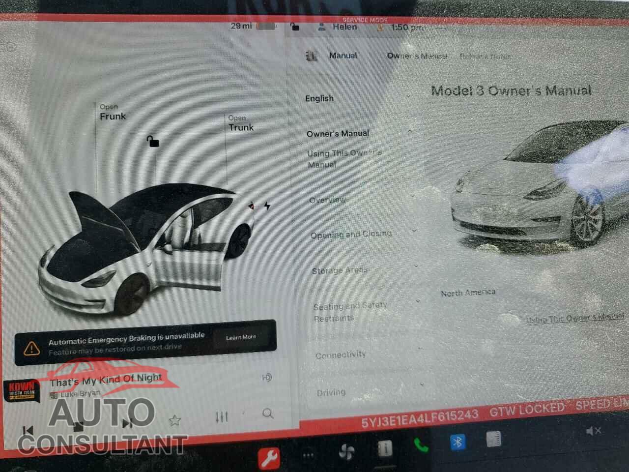 TESLA MODEL 3 2020 - 5YJ3E1EA4LF615243