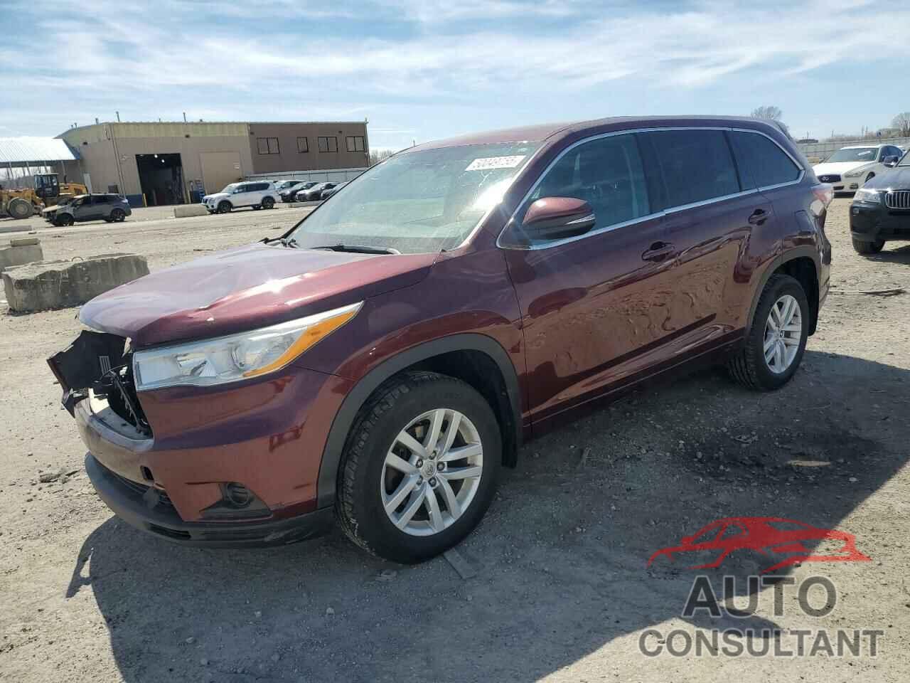 TOYOTA HIGHLANDER 2014 - 5TDBKRFH7ES036390