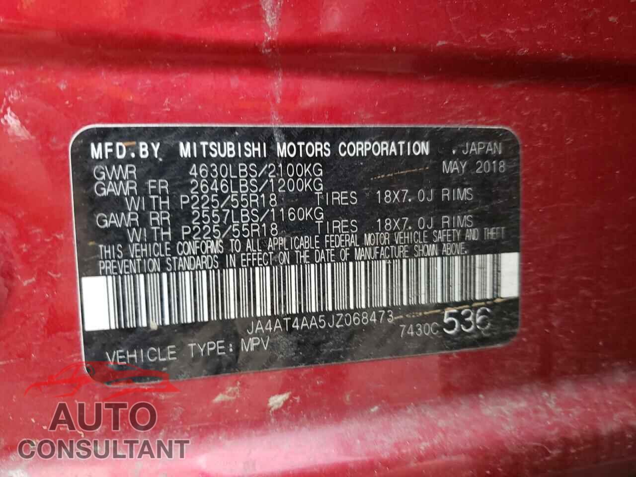 MITSUBISHI ECLIPSE 2018 - JA4AT4AA5JZ068473