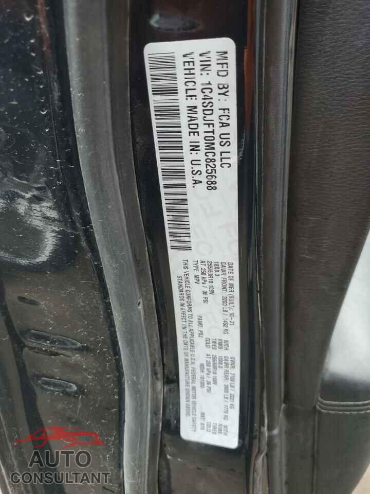DODGE DURANGO 2021 - 1C4SDJFT0MC825688