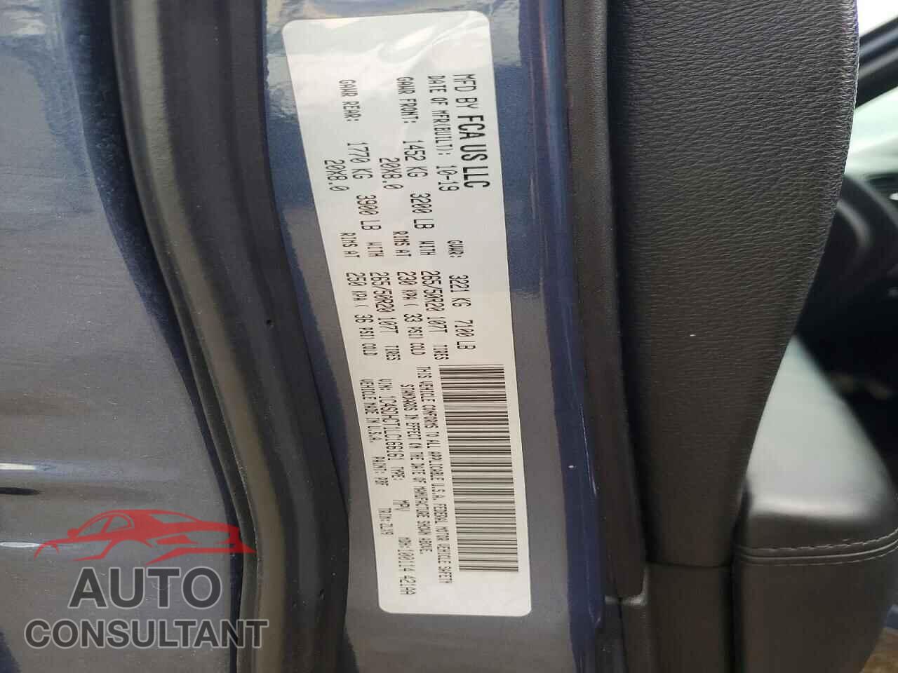 DODGE DURANGO 2020 - 1C4SDHCT1LC166161