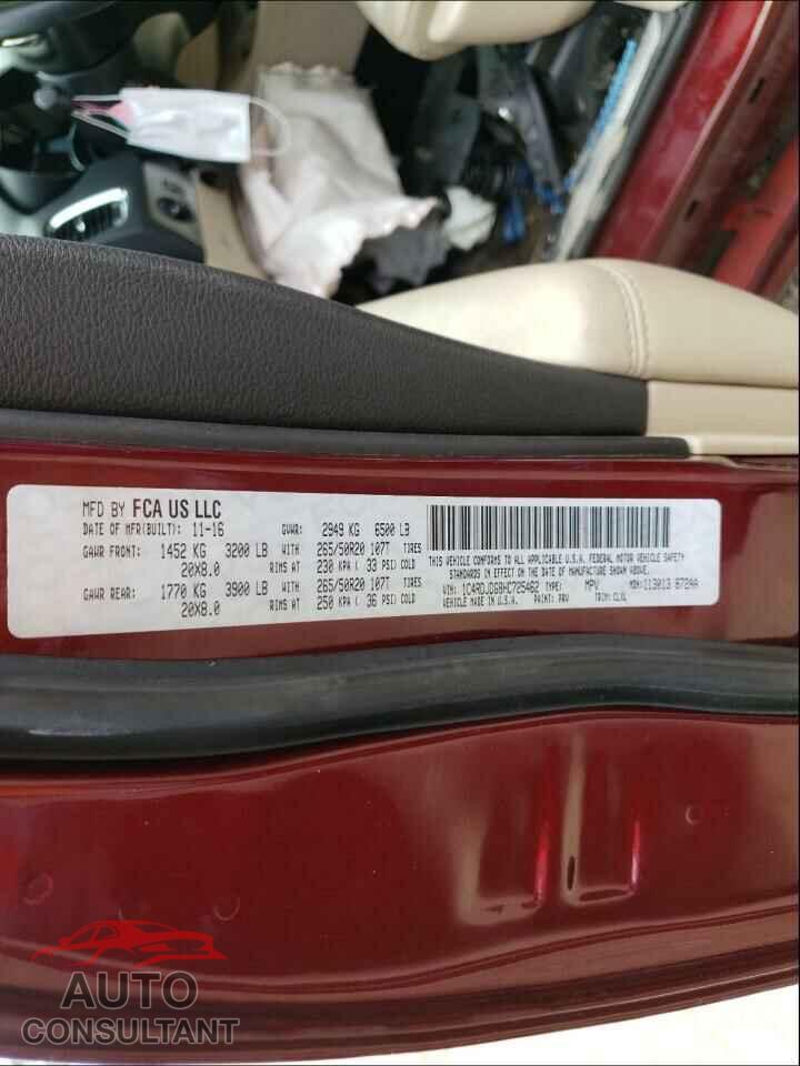 DODGE DURANGO 2017 - 1C4RDJDG8HC725462