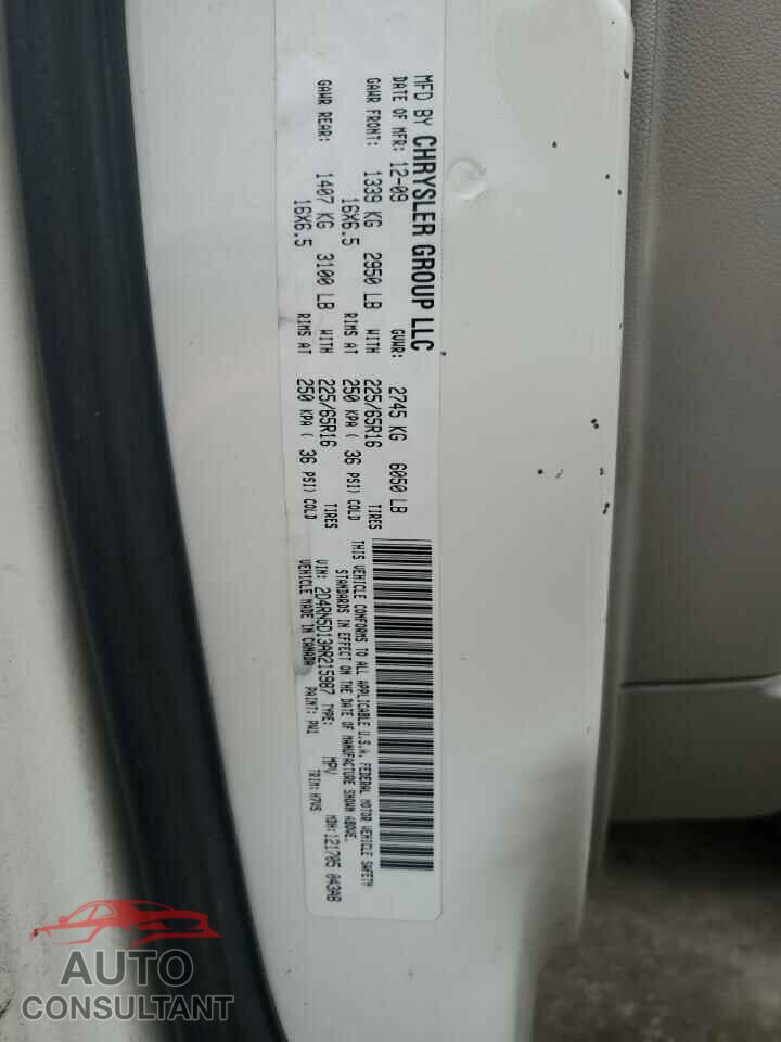 DODGE CARAVAN 2010 - 2D4RN5D13AR215987