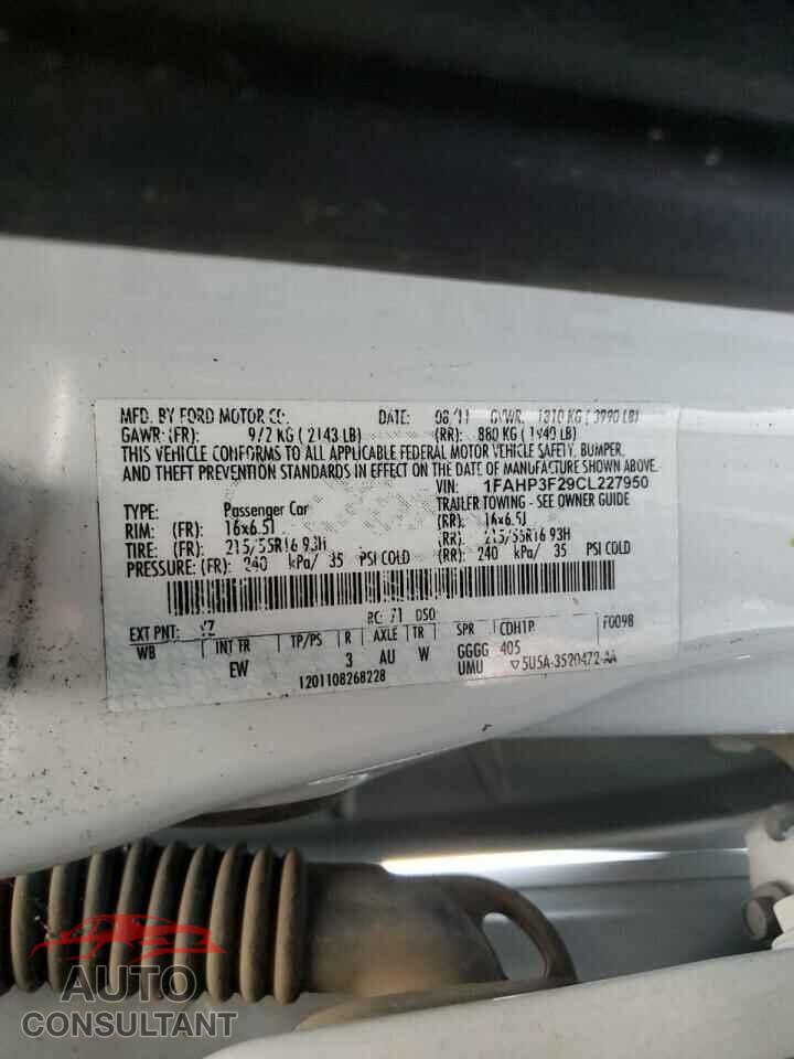 FORD FOCUS 2012 - 1FAHP3F29CL227950