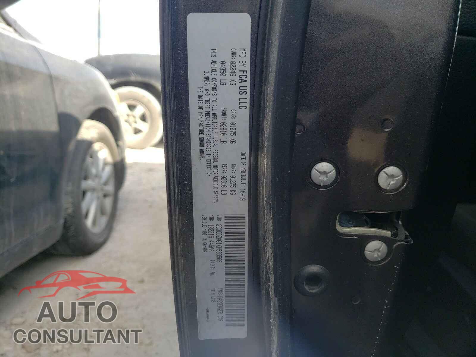 DODGE CHALLENGER 2019 - 2C3CDZAG1KH583568