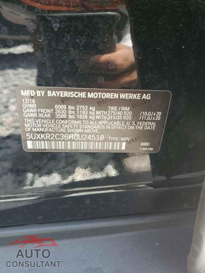 BMW X5 2017 - 5UXKR2C36H0U24518