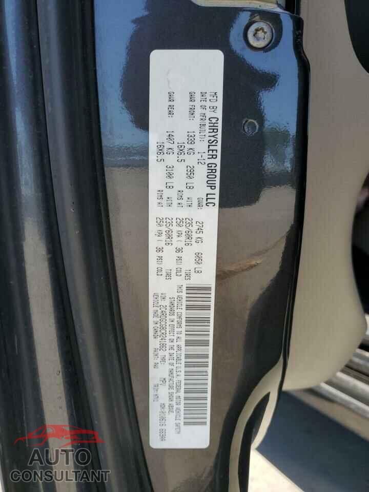 DODGE CARAVAN 2012 - 2C4RDGCG8CR241862